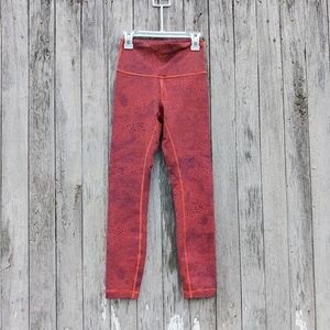 Lululemon Wunder Train High Rise Tight 25" HR Crackle Glaze Women's Size 4‎